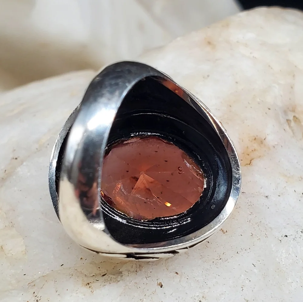 Unique Men's Jewelry Solid Sterling Silver 925 Alexandrite Stone Boho Ring